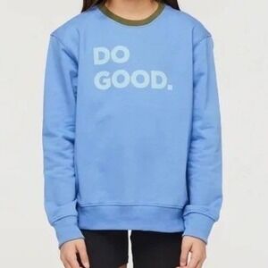 Cotopaxi Kids Do Good Organic Crew Sweatshirt Lupine Blue XL Pullover Soft NWT